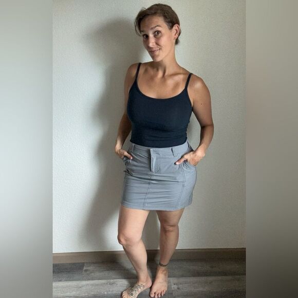 Athleta Skort Gray 6 Skirt Shorts Athleisure Athletic Stretchy Comfy - Picture 2 of 11